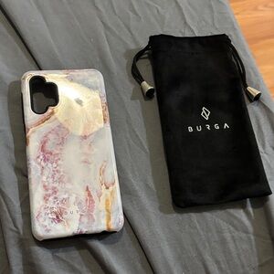 Burga Marble Phone Case - Pink and Gold